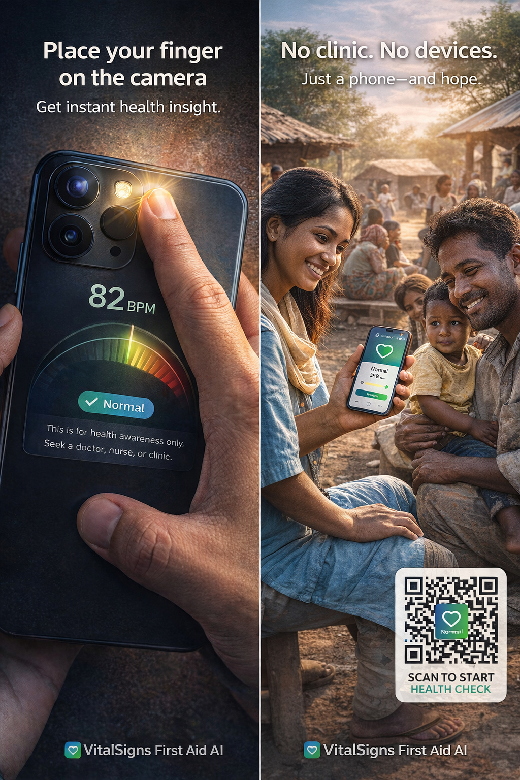 South Asian family using VitalSigns app for health awareness